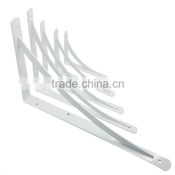 White Triangle Metal Shelf Brackets 5 Sizes Available