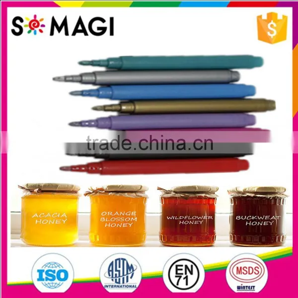 New Design Non-toxic Multi-use Easy Erasable Metallic Marker Pack of 4 for Tagging Glassware and Ceramics photo-4
