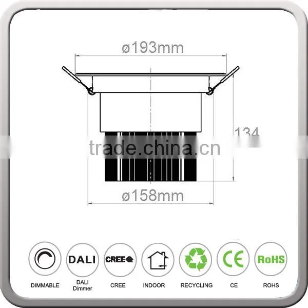 160mm Cuthole Cob Downlight 50watts With 100lm/w Led Down Light photo-6