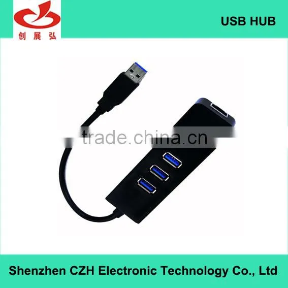 5 Gbps High Speed Usb 3.0 3 Por Hub With 1 Rj45 Gigabit Ethernet Lan Adapter photo-6