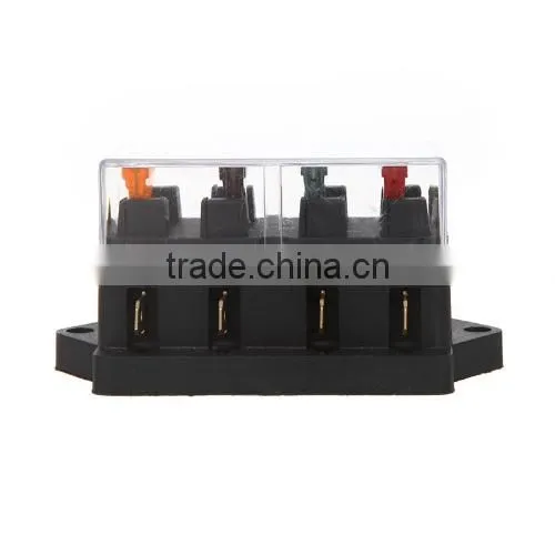 Universal Car Truck Vehicle 4 Way Circuit Automotive Middle-sized Blade Fuse Box Block Holder photo-2