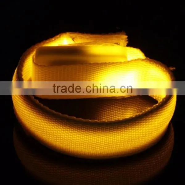 Yiwu Wholesale Low Price Profitional Gift Colorful Fashion Customized Nylon LED Flash Wristband photo-5
