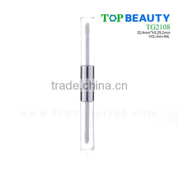TG2108 4ml+4ml Double-end Cylinder Transparent Lip Gloss Tubes photo-2