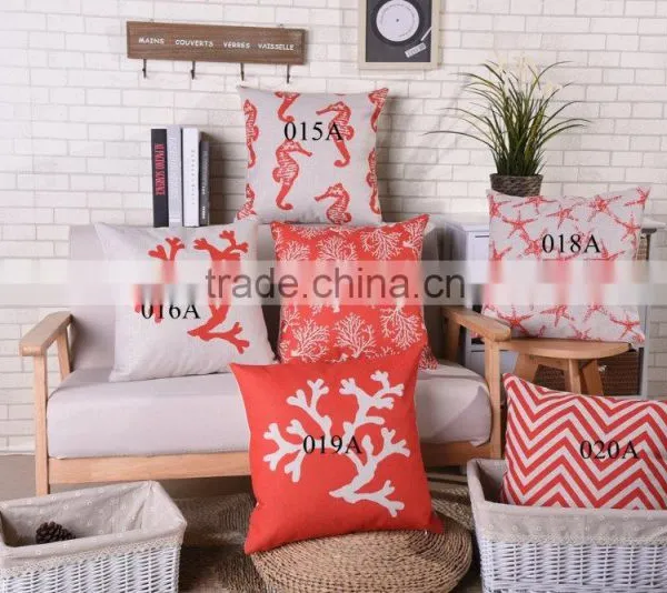 Linen/cotton Printed Cushion Cover Custom Printing Handmade Cushion Cover photo-3