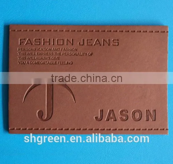 Fashion Design PU Fake Leather Patch for Denim photo-4