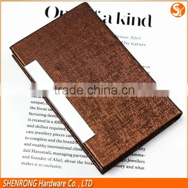 PU Leather Business Name Card Holder With Customizing Brand Label photo-2