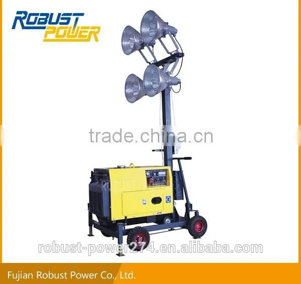 2-pole Brushless Folding Tow Bar Diesel Mobile Light Tower(RPLT-1600) photo-2