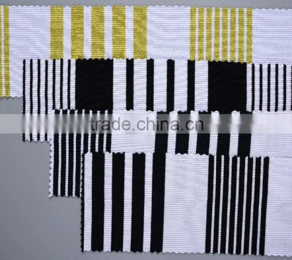 Yarn Dyed Knitted Striped Interlock Viscose Spandex Rib Fabric photo-4