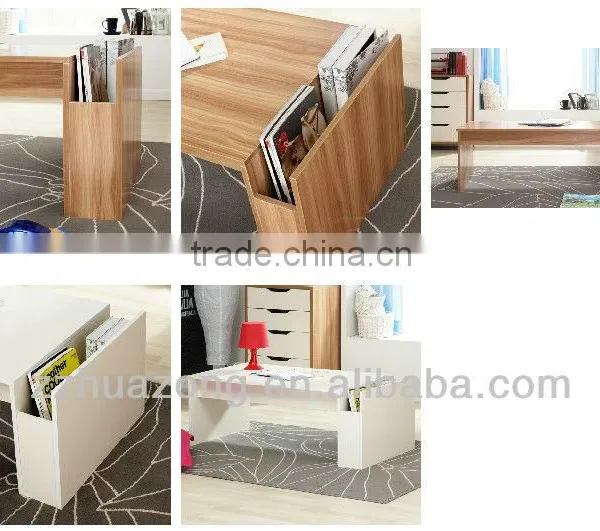 Japanese Style MDF Coffee Table With Storage Notch photo-4