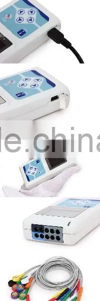 Light Weight 12 Channel 12 Lead Color LCD Display ECG Holter Monitor With 24 Hours Recorder photo-5