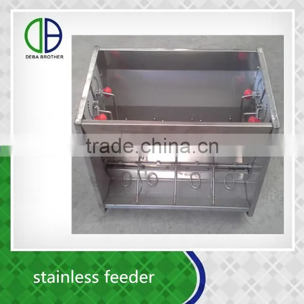 Doube Side Stainless Steel Hog Swine Feeder Pig Stall Feeder
