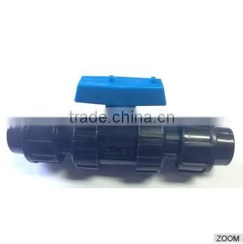 Hdpe Double Union pp Ball Valve PN16(straight)pp Compression Fitting for H DPE Pipes /plastic Ball Valve photo-4
