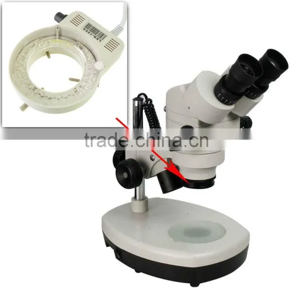 White 4.5W 100-240V 60LED Adjustable Ring Light Lamp for Stereo Zoom Microscope photo-2
