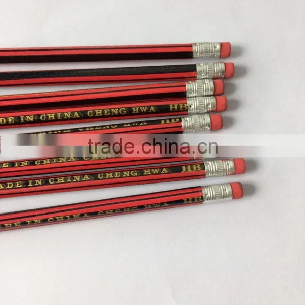 Customized Plastic Mantle Standard School Writing Pencil With Eraser photo-6
