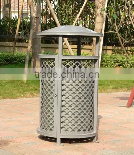 Arlau Outdoor Metal Steel Roadside Garbage Bins photo-5