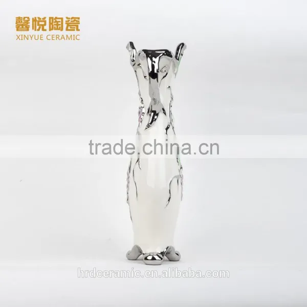 Wholesale Dinner Plate/ceramic Material Vase Electroplate Silvery photo-2