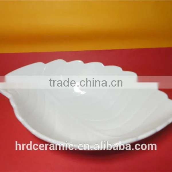 Stocked Wholesale 24.3*16.8*5.8cm Decorative Leaf Shape Bowl photo-3