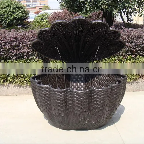 Shell Shape Outdoor Furniture Rattan Storage Boxs photo-2