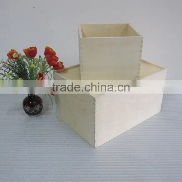 Unfinished Wood Box Without Lid Best Selling Wood Art Craft photo-3
