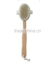 Bath Brush Wood Long Handle and Hanging Rope