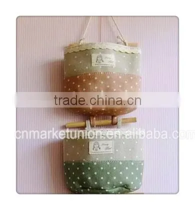 Hemp Cloth Storage Bags/series Junk Hanging Bag/key Storage Door Behind the Wall Nightstand Multifunctional Storage Bag photo-3
