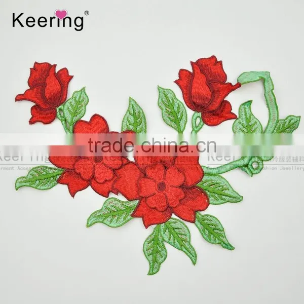 New Applique Professinal Embroidery Flower Patches Embroidery Patch For Clothes WEF-755 photo-4