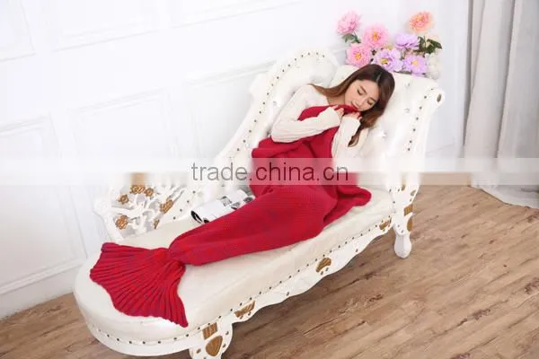 Hot Sales Knitted Fabric Mermaid Tail Blanket Wholesale photo-3