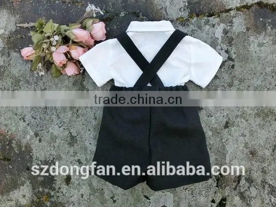 Baby Boy Blothes Wedding Outfit Baptism Suit Suspender Boys Suit photo-5