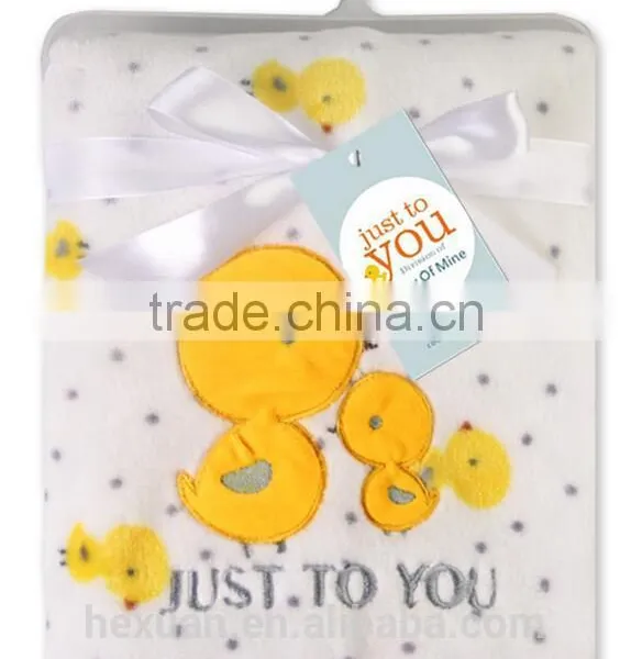 Cute Plain Animal Hood Blanket With Baby Coral Fleece Blanket photo-3