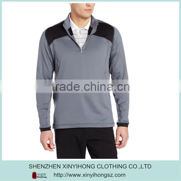 OEM Skin Tights Pullover ,100% Polyester Mans Sports Pullover With 1/4 Zipper photo-2