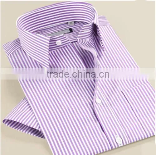 New Style 2016 Men Striped Short Sleeve Casual Dress Shirt , Men Garment photo-5