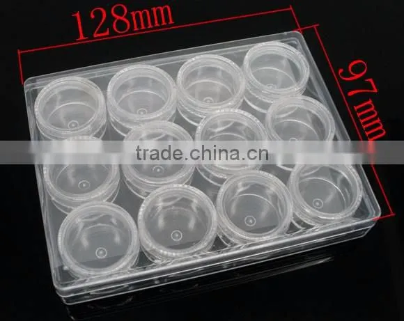 Wholesale 1 Set (12PCs) Clear Beads Display Storage Case Box photo-3