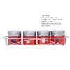 Glass Spice Bottles With Sliver Wire Racks photo-3