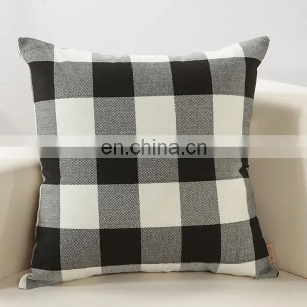 Home Grid Pillow Case Sofa Cushion Cover Custom photo-6