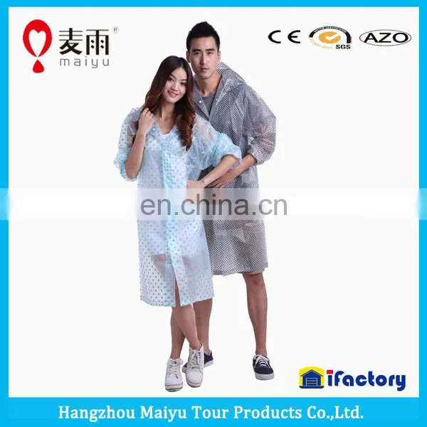 2015 Fashion Raincoat Adult Long Raincoat Long Rain Coat photo-6