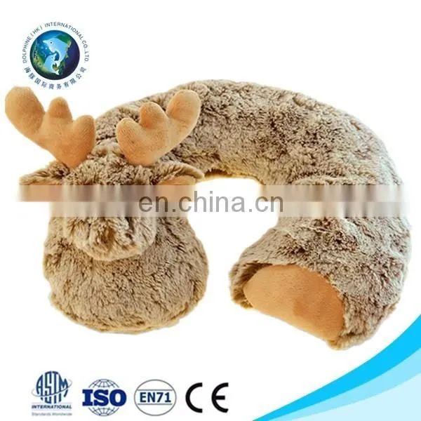 ICTI Standard Custom Plush Deer Funny u Shape Cute Neck Pillow