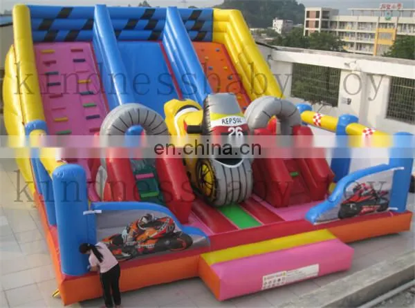 Funny Giant Inflatable Car Bouncer Slide,Inflatable Jumping Obstacle With Slide,inflatable Dry Slide for Kids and Adults photo-2