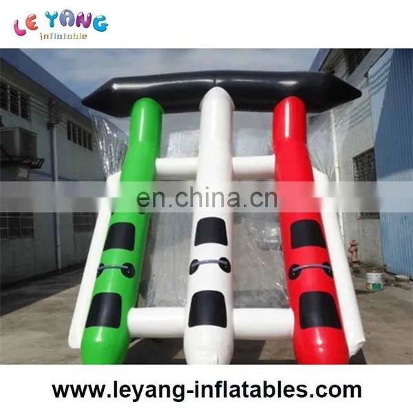 6 People Blue and White Water Inflatable Flying Fish for Tied for Adult as Water Game photo-2