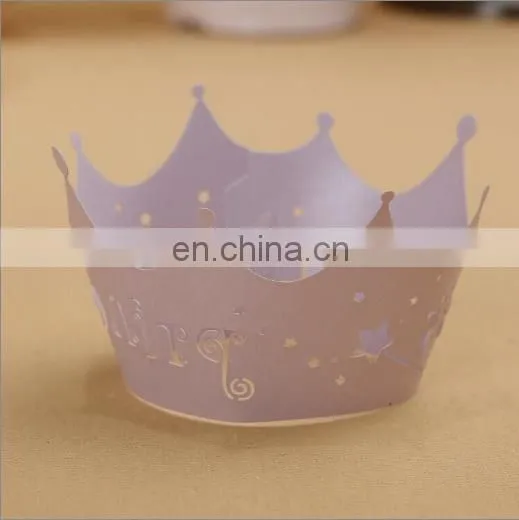 Birthday Cake Decoration Laser Cut Paper Cup Cake Wrappers photo-2