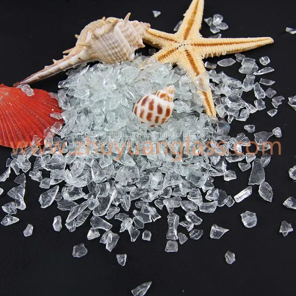 1-3mm,3-6mm,6-9mm,9-12mm Decorative Crushed Aqua Green Glass Cullet photo-2