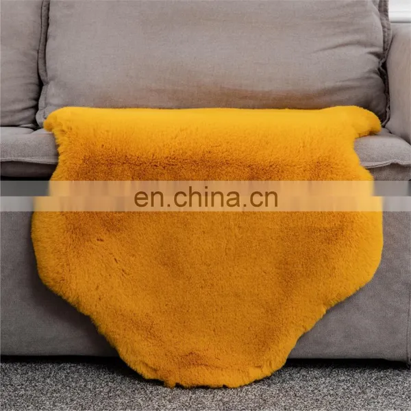 High Quality Bedroom Small 60*90 Purple Colorful Fluffy Fake Fur Carpets And Rugs photo-2