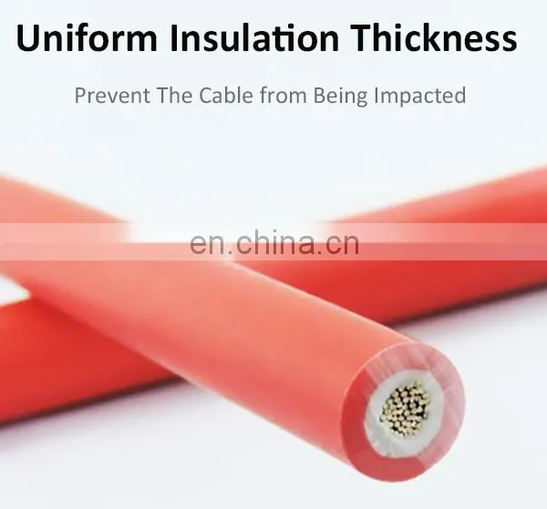 High Quality Multicore Battery 10 AWG 6mm2 Solar Cable Red or Black PV Cable Wire XLPE Jacket photo-4