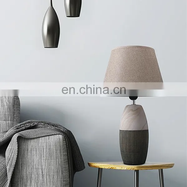 Nordic Living Room Decoration Brown Table Lamp Wholesale Cheap Exquisite Ceramic Bedside Lamp photo-3
