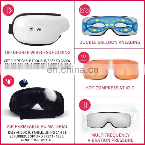 Electric Vibrating Bluetooth Massage For Eye Heated Portable Wireless Sonic Eye Massager photo-4