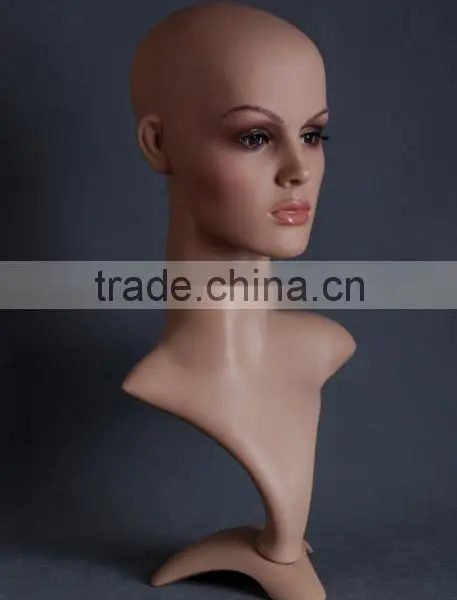 Plastic Head Female Head Mannequin Realistic Head Cheap Model H1052 photo-5