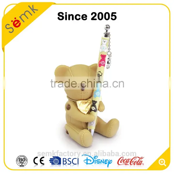 Hot Sale Animal Design Bear Shape Custom Plastic Pen & Pen Holder Quality Choice photo-2