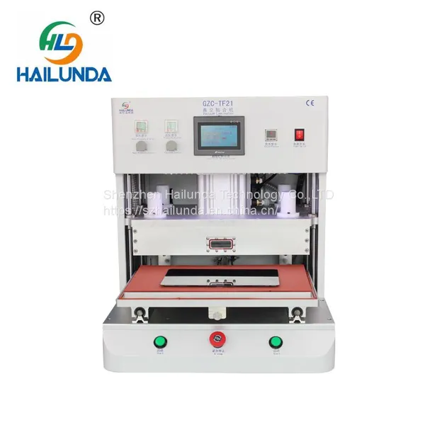 Hailunda21 inch laminating equipment is used for auto central control panel laminating 15.6
