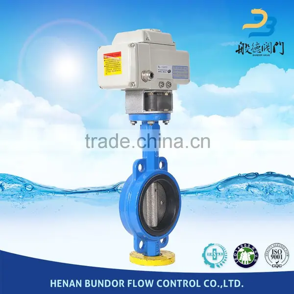 CI/DI PN16 DN300 Quick Switch EPDM Seat Wafer Type Electric Motorized Butterrfly Valve photo-2