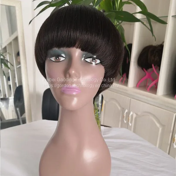 High Quality Natrual Color Short Human Hair Wig Wholesaler photo-2