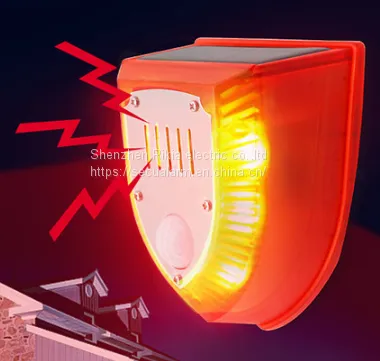 Solar Alarm Timing Human Body Induction Infrared Alarm Lamp(wechat:13510231336)